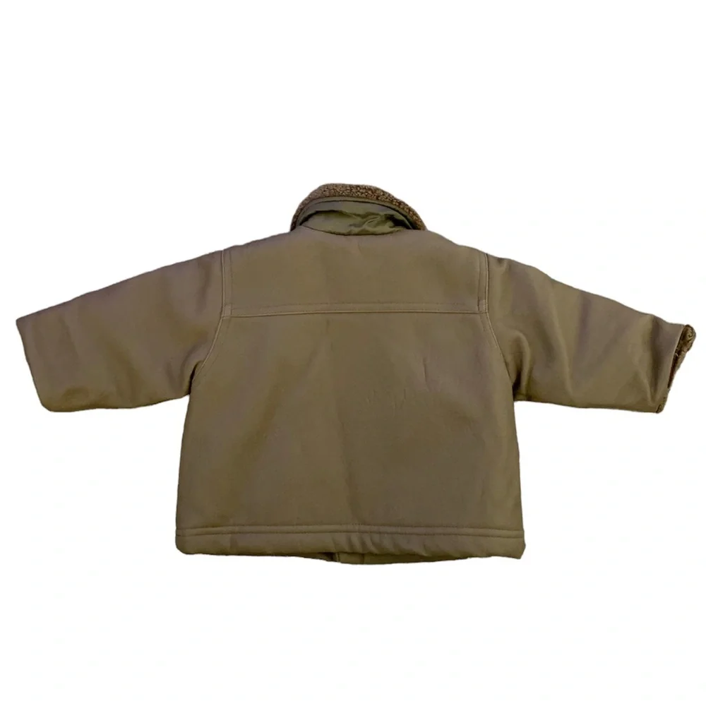 The Children’s Place Fleece Lined PU Leather Button Up Jacket 3-6 Months